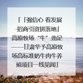 「强信心 看发展·招商引资拼落地」高原牧场“牛”劲足——甘肃华予高原牧场高标准奶牛肉牛养殖项目一线见闻