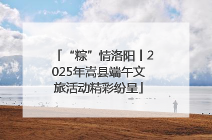 “粽”情洛阳丨2025年嵩县端午文旅活动精彩纷呈
