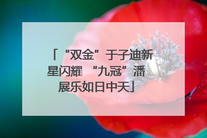 “双金”于子迪新星闪耀 “九冠”潘展乐如日中天