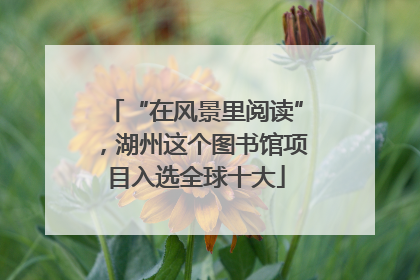 “在风景里阅读”，湖州这个图书馆项目入选全球十大