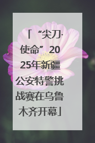 “尖刀·使命”2025年新疆公安特警挑战赛在乌鲁木齐开幕