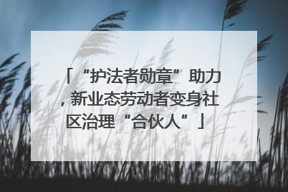 “护法者勋章”助力，新业态劳动者变身社区治理“合伙人”