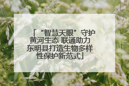 “智慧天眼”守护黄河生态 联通助力东明县打造生物多样性保护新范式