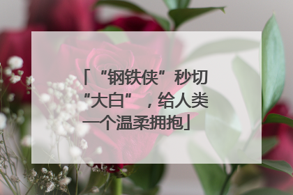 “钢铁侠”秒切“大白”，给人类一个温柔拥抱