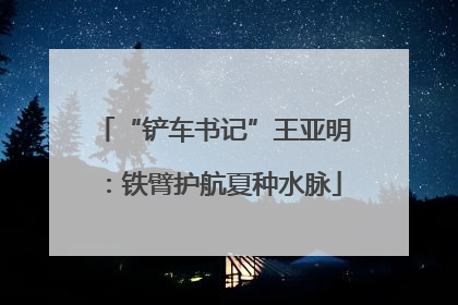 “铲车书记”王亚明：铁臂护航夏种水脉