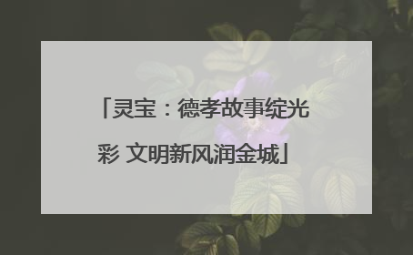 灵宝：德孝故事绽光彩 文明新风润金城