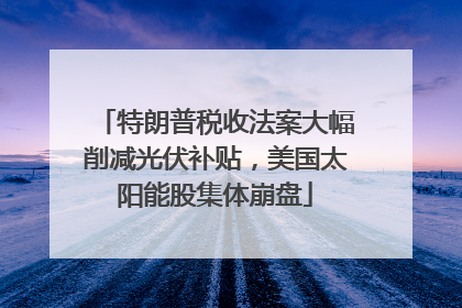 特朗普税收法案大幅削减光伏补贴，美国太阳能股集体崩盘