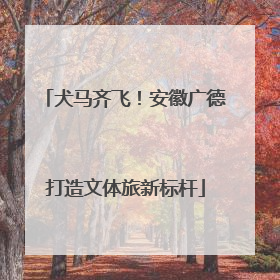 犬马齐飞！安徽广德打造文体旅新标杆