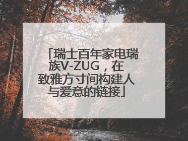 瑞士百年家电瑞族V-ZUG，在致雅方寸间构建人与爱意的链接