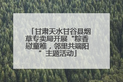 甘肃天水甘谷县烟草专卖局开展“粽香慰童稚，邻里共端阳”主题活动