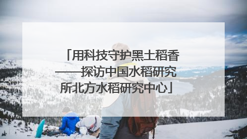 用科技守护黑土稻香——探访中国水稻研究所北方水稻研究中心