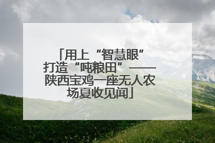 用上“智慧眼” 打造“吨粮田”——陕西宝鸡一座无人农场夏收见闻