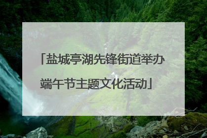 盐城亭湖先锋街道举办端午节主题文化活动