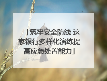 筑牢安全防线 这家银行多样化演练提高应急处置能力