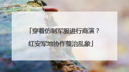 穿着仿制军服进行商演？红安军地协作整治乱象