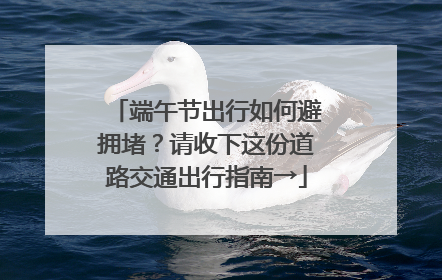 端午节出行如何避拥堵？请收下这份道路交通出行指南→