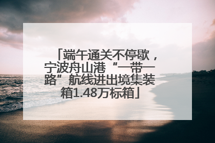 端午通关不停歇，宁波舟山港“一带一路”航线进出境集装箱1.48万标箱
