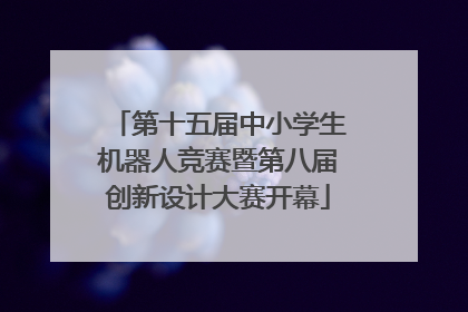 第十五届中小学生机器人竞赛暨第八届创新设计大赛开幕