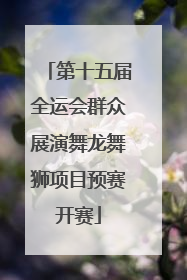 第十五届全运会群众展演舞龙舞狮项目预赛开赛