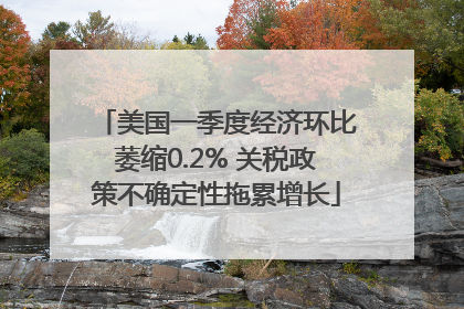 美国一季度经济环比萎缩0.2% 关税政策不确定性拖累增长