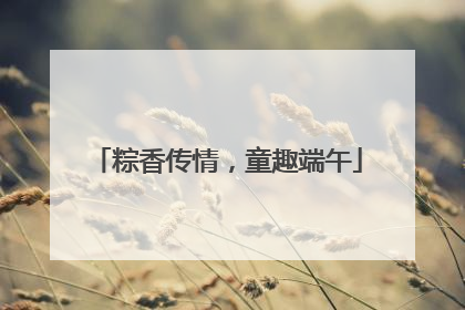 粽香传情，童趣端午