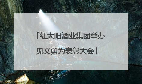 红太阳酒业集团举办见义勇为表彰大会