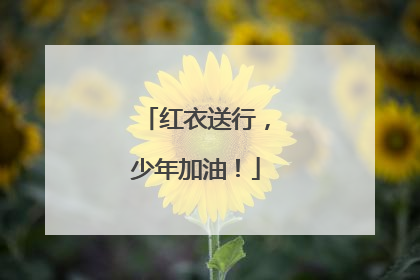 红衣送行，少年加油！