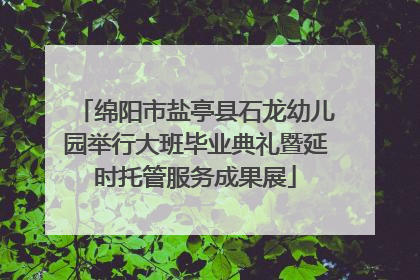 绵阳市盐亭县石龙幼儿园举行大班毕业典礼暨延时托管服务成果展