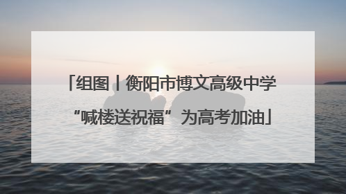 组图丨衡阳市博文高级中学“喊楼送祝福”为高考加油