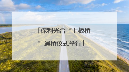 保利光合“上板桥”通桥仪式举行