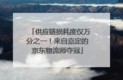 供应链损耗度仅万分之一！来自嘉定的京东物流师夺冠