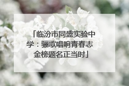 临汾市同盛实验中学：骊歌唱响青春志 金榜题名正当时