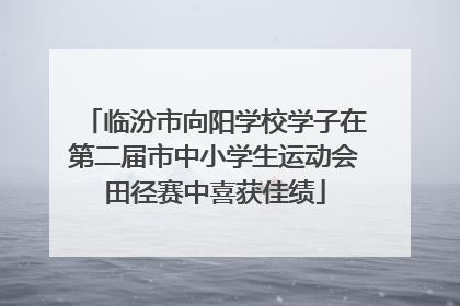 临汾市向阳学校学子在第二届市中小学生运动会田径赛中喜获佳绩