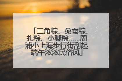 三角粽、桑蚕粽、扎粽、小脚粽……周浦小上海步行街刮起端午浓浓民俗风
