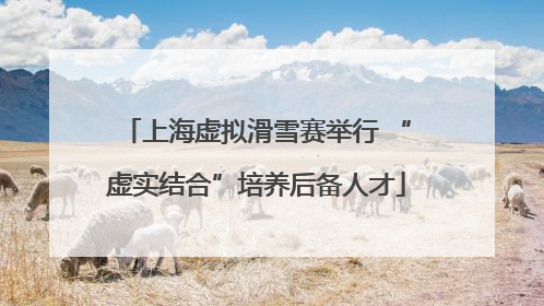 上海虚拟滑雪赛举行 “虚实结合”培养后备人才