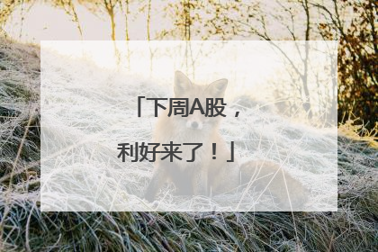 下周A股，利好来了！