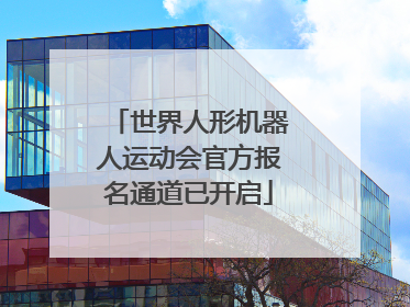 世界人形机器人运动会官方报名通道已开启