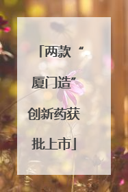 两款“厦门造”创新药获批上市