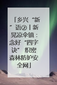 乡兴“新”语②丨新晃凉伞镇：念好“四字诀” 织密森林防护安全网