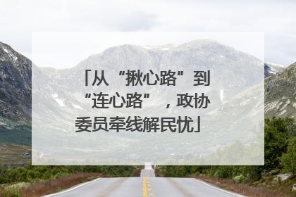 从“揪心路”到“连心路”，政协委员牵线解民忧