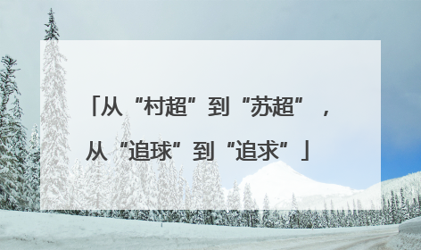 从“村超”到“苏超”，从“追球”到“追求”