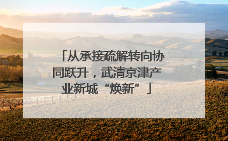 从承接疏解转向协同跃升，武清京津产业新城“焕新”