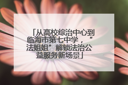 从高校综治中心到临海市第七中学，“法姐姐”解锁法治公益服务新场景
