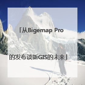 从Bigemap Pro的发布谈新GIS的未来