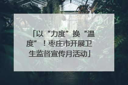 以“力度”换“温度”！枣庄市开展卫生监督宣传月活动