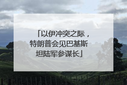 以伊冲突之际，特朗普会见巴基斯坦陆军参谋长