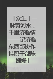 众生丨一脉黄河水，千里济临情——记济临东西部协作挂职干部陈姗姗