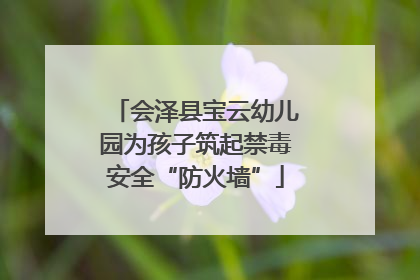 会泽县宝云幼儿园为孩子筑起禁毒安全“防火墙”