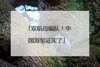 双航母编队！中国海军证实了