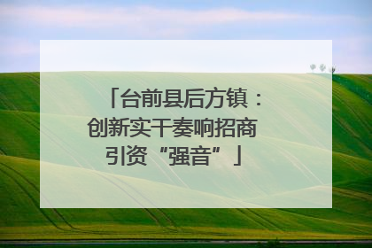 台前县后方镇：创新实干奏响招商引资“强音”